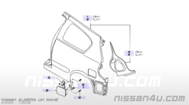 Dieseltankklepje Nissan Almera N16 78830-4M730