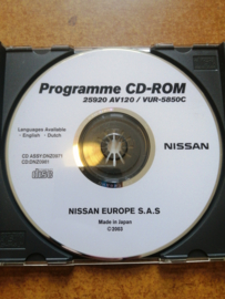 Programme CD-ROM 25920-AV120 / VUR-5850C N16/ P12/ V10 Gebruikt.