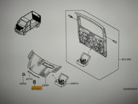 Clamp-hood rod Nissan 65722-00QAC Original