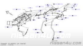 Brandstofslang Nissan QG15DE / QG18DE Nissan 16441-4U060 N16 / V10
