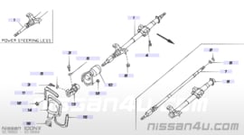 Clamp-steering column, lower Nissan 48963-50Y00 Used part.