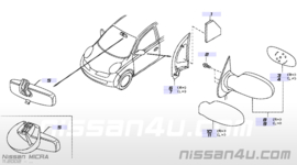 Buitenspiegel rechts Nissan Micra K12 96301-AX628