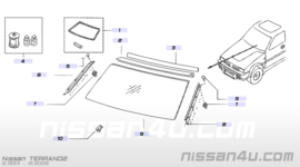 Sierstrip voorruit rechts Nissan Terrano2 R20 72760-0F000