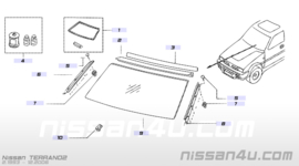 Sierstrip voorruit links Nissan Terrano2 R20 72761-0F000
