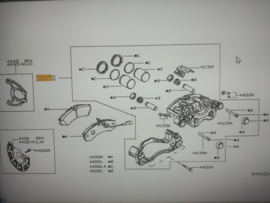 Remklauw rechtsachter Nissan Cabstar F24 44001-MB40A (7485120329) Origineel