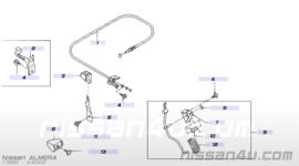 Montagebeugel gaspedaal Nissan 18021-89960 B13/N14/ N15/Y10