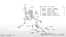 Pakking turbo ZD30 Nissan 15196-2W200 R20/ Y61