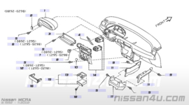 Opbergvakje Dashboard Nissan Micra K11 68962-5F200