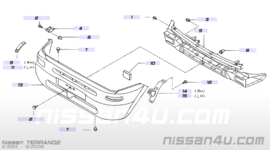 Voorbumper Nissan Terrano2 R20 62022-0X800 Schade.