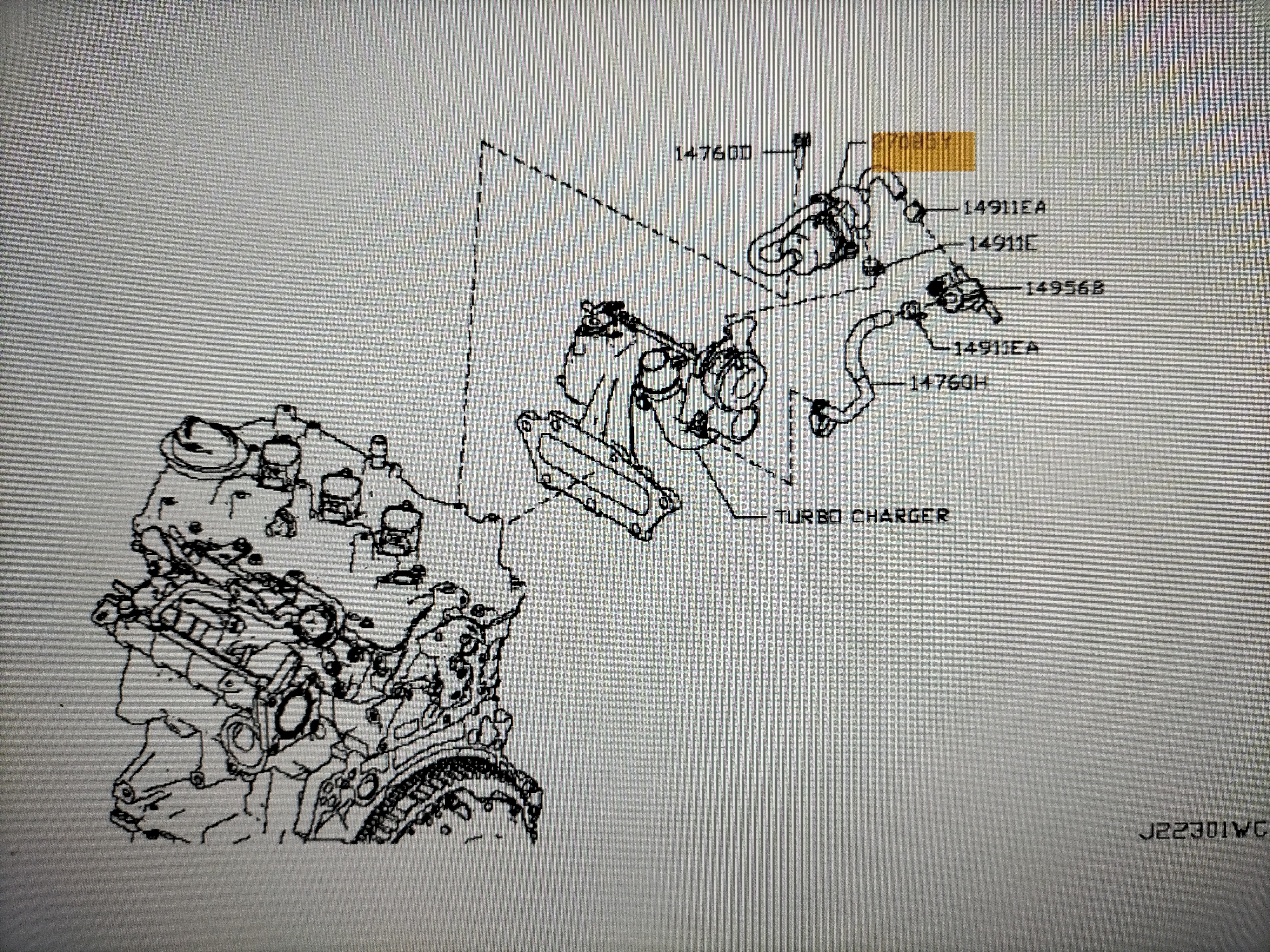 Vacuümtank Nissan Micra K14 27085-00Q0A (223727641R) Gebruikt.