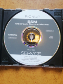 Electronic Service manual '' Model D22 series '' Nissan Pickup D22 SM3E00-1D22E0E Gebruikt.