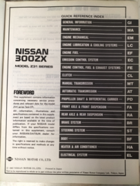 Service manual ''Model Z31 series Supplement-II'' SM7E-Z31SG0 Nissan 300ZX Z31 Facelift. Used part.
