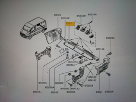 Achterbumper Nissan Interstar X70 85020-00QAA Origineel.