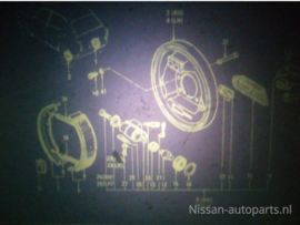 Wielremcilinder achter Nissan Cherry E10 44100-M0205 of 44101-M0205 Nieuw.
