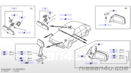 Buitenspiegel links Nissan Cherry N12 96302-16M10 Gebruikt.