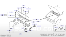 Sealing rubber-cowl top Nissan 66830-50Y00 B13/ Y10
