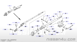 Kruisstuk stuurkolom Nissan Bluebird T72 48080-Q9010 Gebruikt.