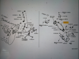 Heater cooling system Nissan Navara NP300 D23 11051-5JU0A Used part.