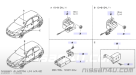 Airbagsensor links Nissan Almera N16 98331-BM625 (98331-BM640) (0 285 002 008)
