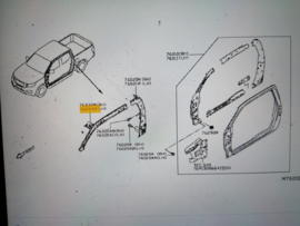 Pillar assy-lock inner left-hand Nissan Navara NP300 D23 G6641-4JKMA Original.