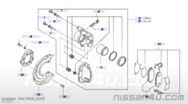 Hardware-kit remklauw achteras Nissan Patrol Y61 44080-VB225