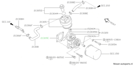 Gasket-oil filter CD20 Nissan 15239-57J00 N13/ N14/ N15/ P10/ P11/ W10/ WP11/ Y10 Original.