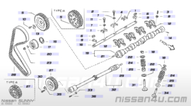 Distributieriem Nissan E15S/ E16I/ E16S 13028-61A85 Origineel.