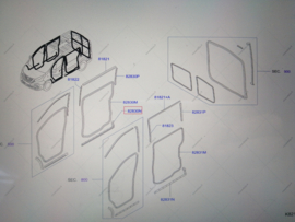 Seal-slide door, lower right-hand Nissan NV300 X82 82837-00Q0B Original.