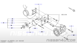 Samenstelling geleiderol multiriem Nissan N16/P11/V10