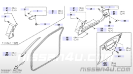 Afdekkap A-stijl rechts Nissan Micra 76911-4F101