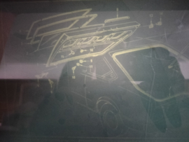 Moulding set-back window Datsun Violet A10 Coupe 90350-W6000 Original. Incomplete.