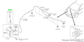 Vulhals ruitensproeierreservoir Nissan Primera P12 28915-AU010 gebruikt