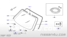 Voorruit Nissan Micra K11 72712-4F100 helder