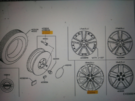 Aluminium velg Nissan Qashqai J10/ JJ10 D0300-JD18A Origineel, lichte schade