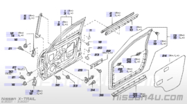 Bevestigingsclip deurrubber zwart Nissan X-Trail T30/ T31 80850-89922