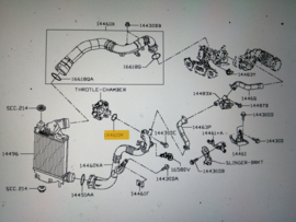 Pakking inlaatbuis HRA2DDT Nissan 14465-00QOD (14079-00QAA) C13/ F15/ J11