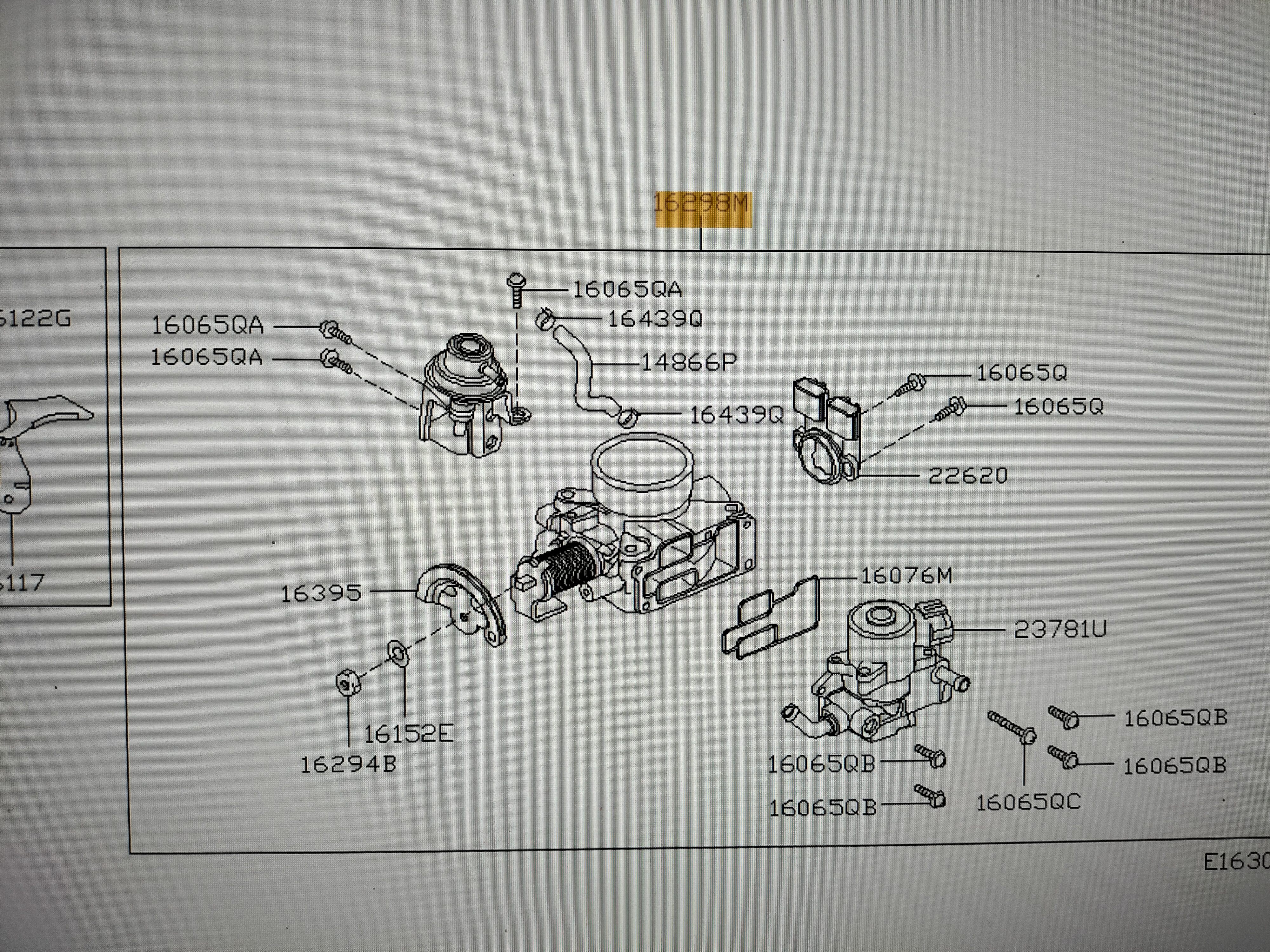 Chamber throttle QG16DE / QG18DE Nissan 16119-AU00C N16/ P12/ V10 New.