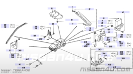 Spatbordverbreder rechtsachter Nissan Terrano2 R20 93828-7F000 (93826-7F000)