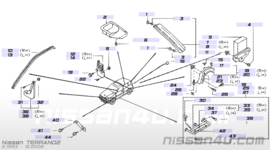 Mudguard set-front fender, left-hand Nissan Terrano2 R20 63851-7F000