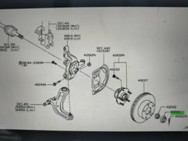 **Borgkap aandrijfasmoer Nissan 40263-1CA0A Origineel.