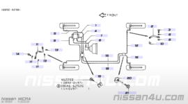 Remleidingen Nissan Micra K11 46284-5F000 + 46285-5F000