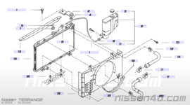 Hose-radiator, upper TD27 Nissan Terrano2 R20 21501-7F000