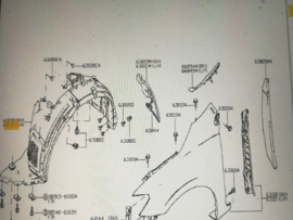 Binnenscherm links Nissan Pulsar C13 63843-3ZL0A