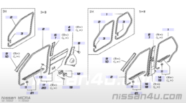 Finisher-center pillar, left-hand Nissan Micra K10 76914-21B00 Used part.