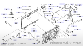 Radiateurdop Nissan 21430-54P00 N15/ N16/ P11/ R30/ W10/ WP11/ Y10 Gebruikt.