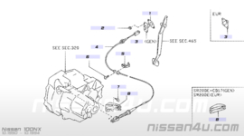 Cable clutch operating Nissan GA14/ GA16 30770-62Y01 B13/ N14/ Y10 Used part.