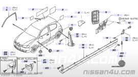 Afdekkap achterwiel rechts Nissan Almera N16 78818-BM400