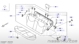 Achterbankzitting Nissan Micra K11 88300-6F800