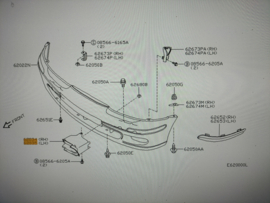 Finisher-front fascia, left-hand Nissan Micra K11 62257-1F500 Original.