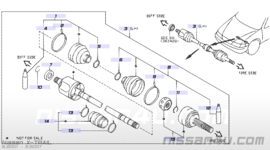 Homokineet buitenste vooras Nissan 39211-2Y070 CA33/ T30